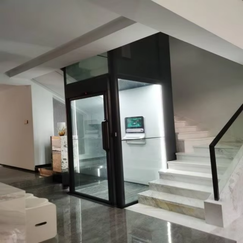VTEV109 Ascensores Elevadores Stijlvolle glazen villalift voor privé duplexwoning