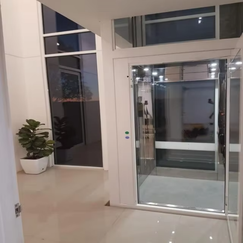 VTEV109 Ascensores Elevadores Stijlvolle glazen villalift voor privé duplexwoning