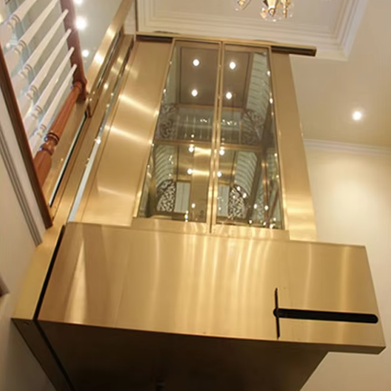 VTEV104 Ascensores Elevadores Luxe roestvrijstalen villalift voor gezinsgebruik