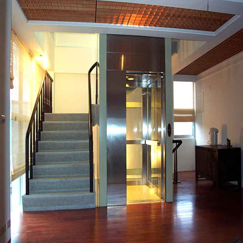 VTEV104 Ascensores Elevadores Luxe roestvrijstalen villalift voor gezinsgebruik