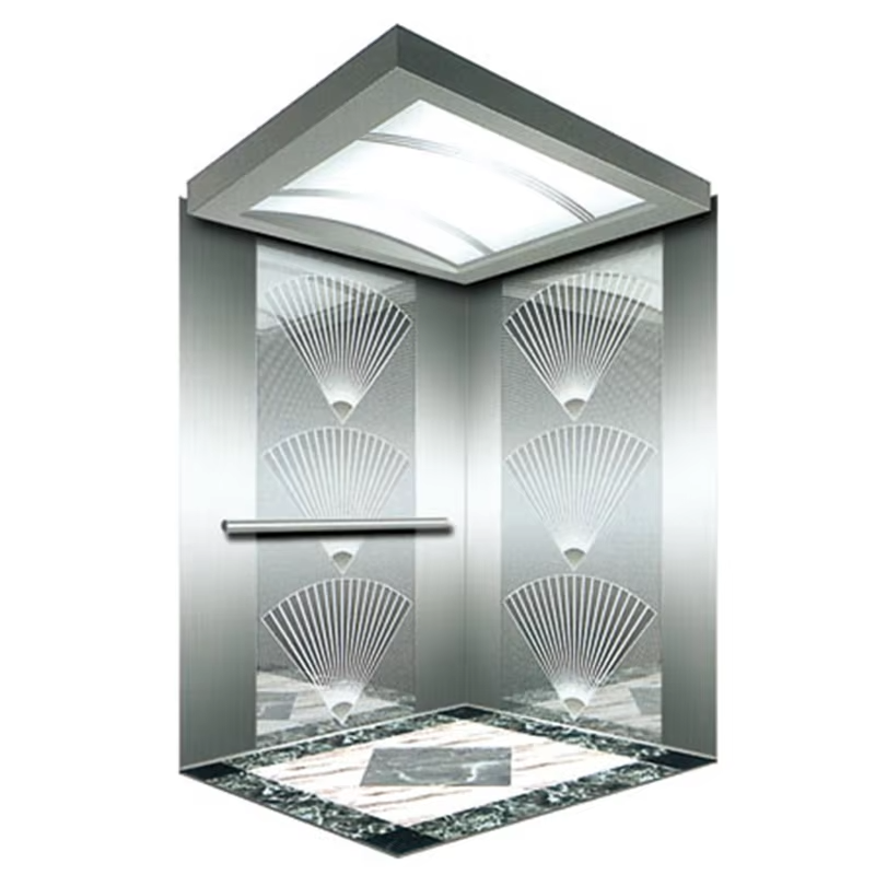 VTSP125 Aangepaste passagierslift Cabine RVS constructie Geluidsarm Eigenschap 1 jaar garantie Meerdere afwerkingsopties