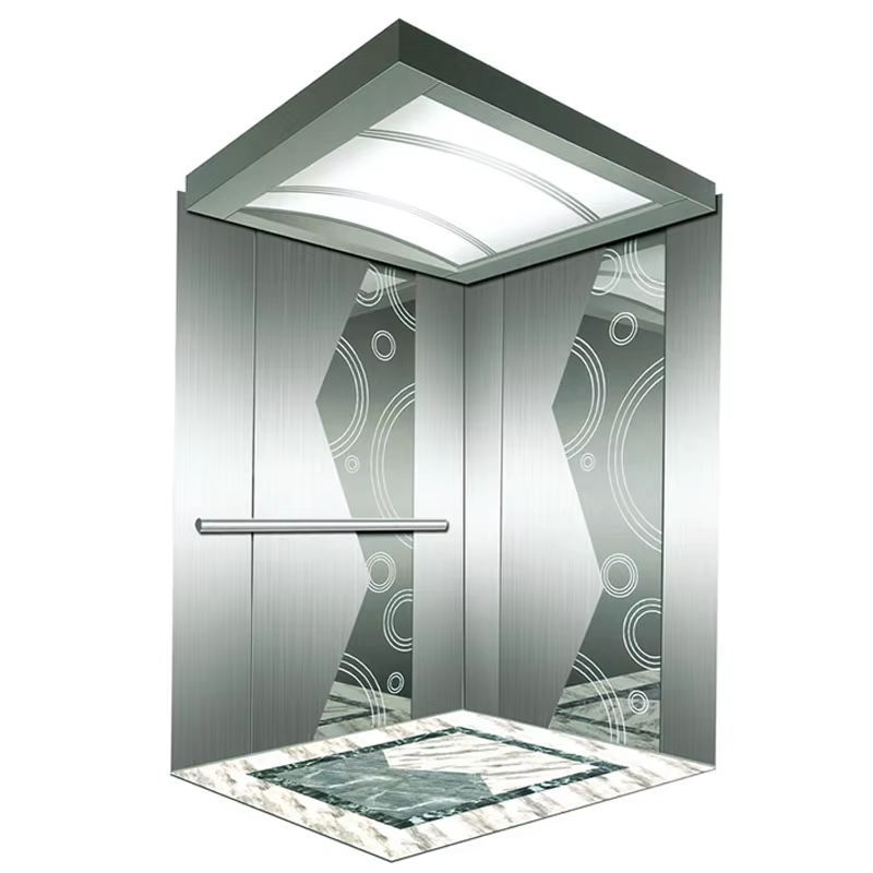 VTSP125 Aangepaste passagierslift Cabine RVS constructie Geluidsarm Eigenschap 1 jaar garantie Meerdere afwerkingsopties