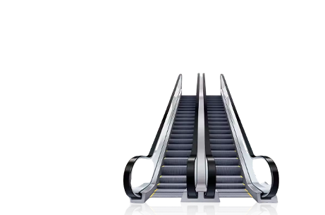 Roltrappen en rolpaden