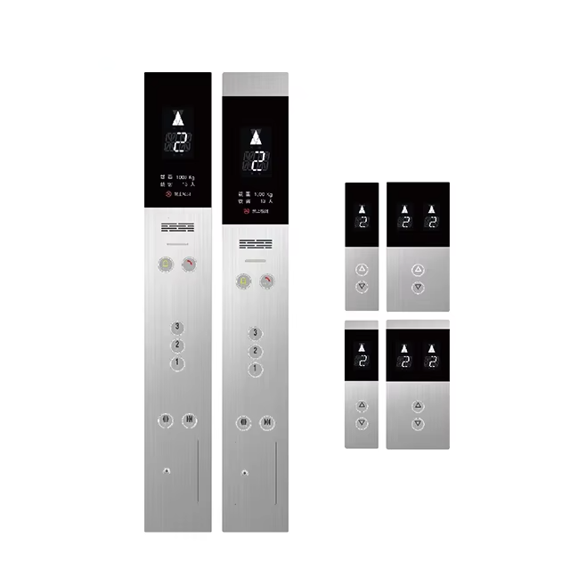 VTSP336 Lift wandgemonteerd touchscreen met liftknop Modern design roestvrij staal en glas Cop en Lop