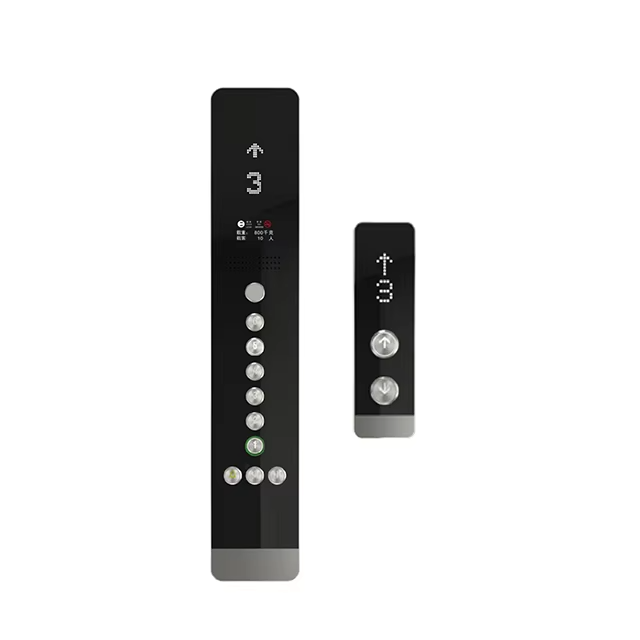 VTSP336 Lift wandgemonteerd touchscreen met liftknop Modern design roestvrij staal en glas Cop en Lop