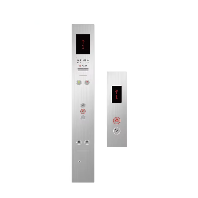 VTSP336 Lift wandgemonteerd touchscreen met liftknop Modern design roestvrij staal en glas Cop en Lop