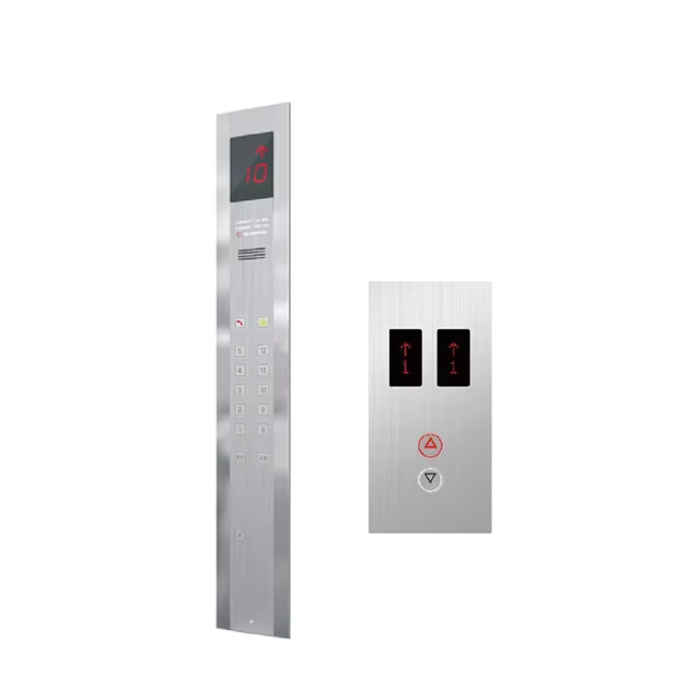 VTSP336 Lift wandgemonteerd touchscreen met liftknop Modern design roestvrij staal en glas Cop en Lop