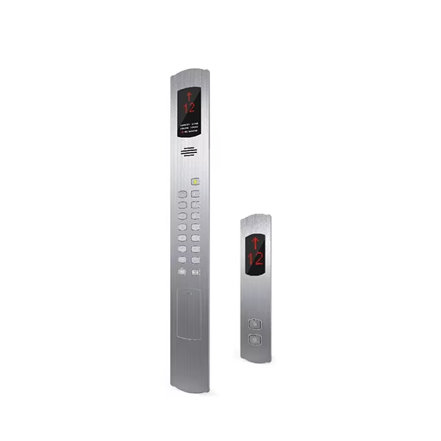 VTSP336 Lift wandgemonteerd touchscreen met liftknop Modern design roestvrij staal en glas Cop en Lop