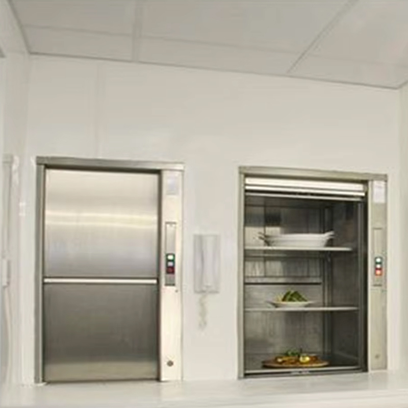 VTEF113 Hoge kwaliteit roestvrij staal Moderne AC-aandrijving Restaurantkeuken Domme oberlift met PVC-vloer ISO-gecertificeerd voor hotelgebruik