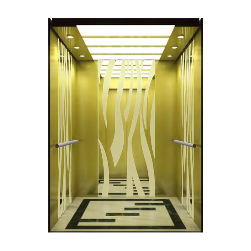 VTEP121 Hot Selling NV-model 6-8 personen 630kg Gearless AC moderne lift gebouw passagierslift met roestvrijstalen PVC-vloer