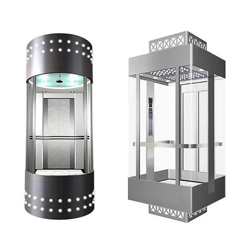 VTEO103 Ascensores Luxe observatielift met panoramisch glasontwerp voor commerciële gebouwen