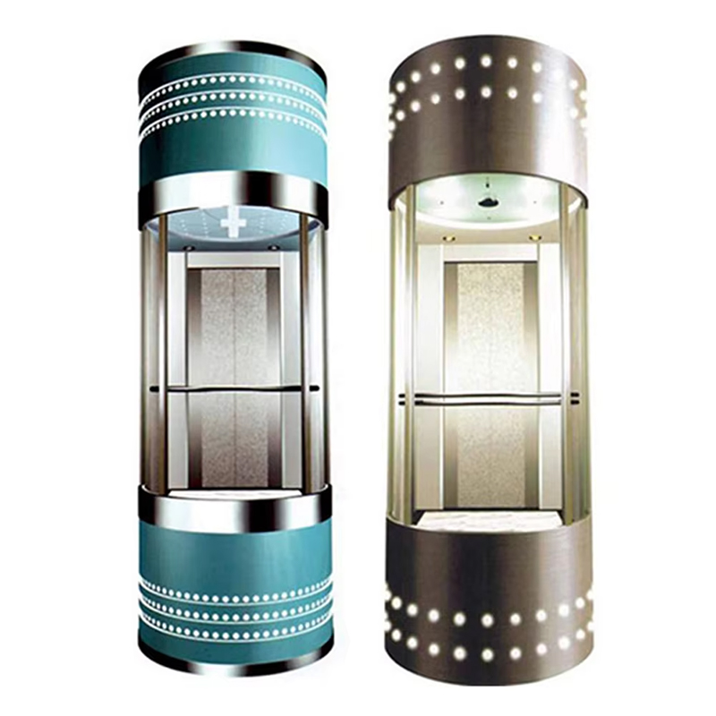 VTEO103 Ascensores Luxe observatielift met panoramisch glasontwerp voor commerciële gebouwen