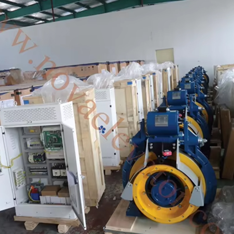 VTSP227 41G-F180 Tandwielloze tractiemachine VVVF AC220_380 320-630kg Capaciteit 1,00-2,00m_s Snelheid Roestvrijstalen kantoorgebouw
