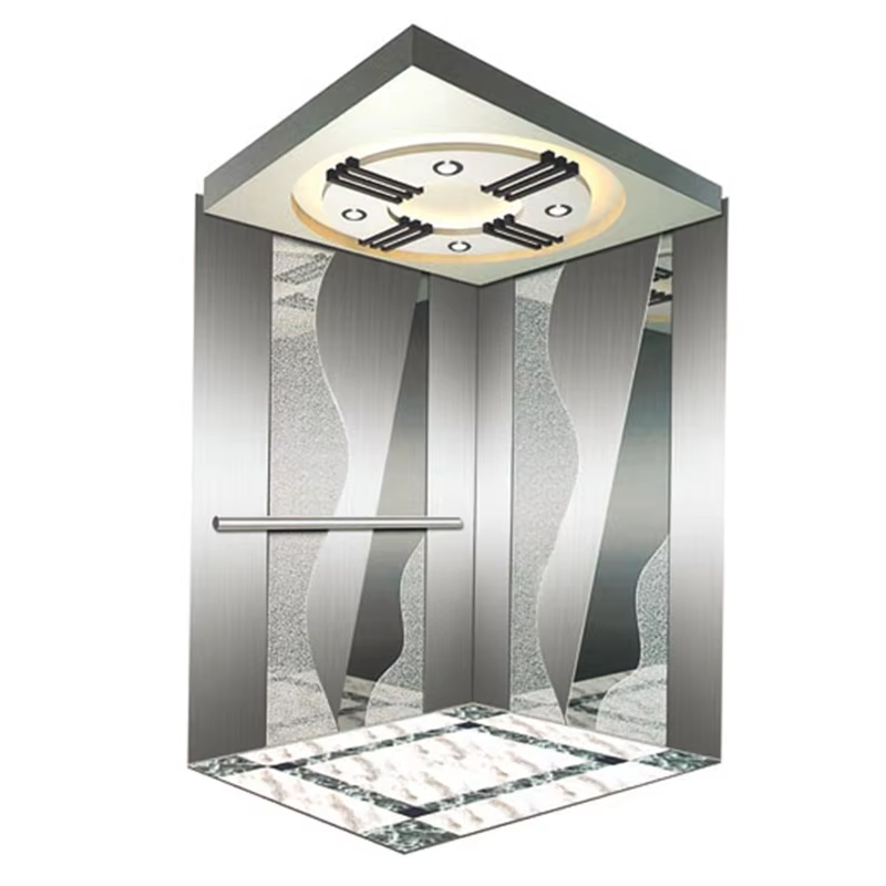 VTSP129 Liftonderdelen en -accessoires Hoogwaardige passagiersliftcabine met plafondlichtpanelen