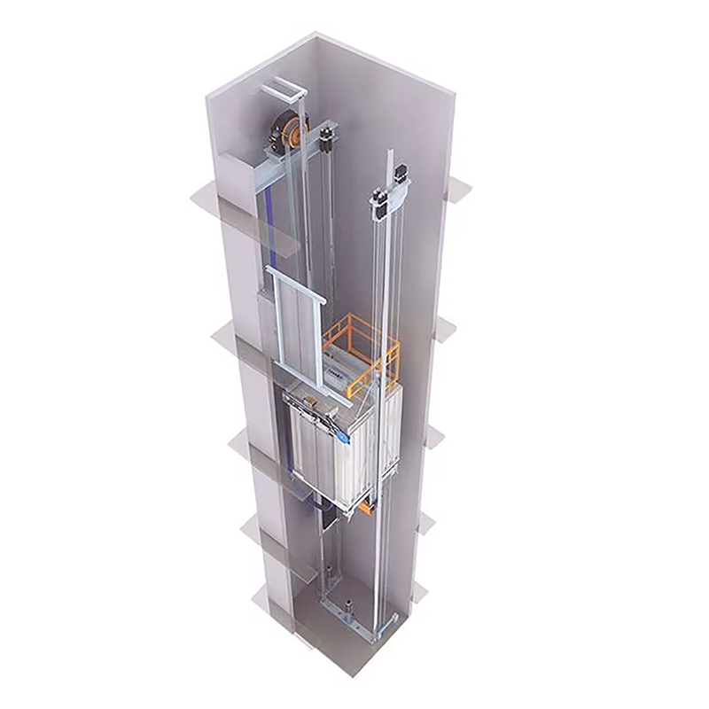 VTSP130 Passagiersliftcabine voor hotels met roestvrijstalen constructie Decoratief plafond LED-bekleding 1 jaar garantie