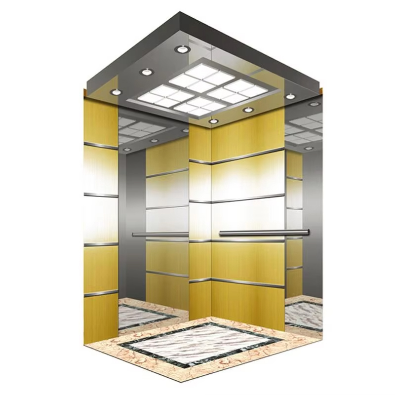 VTSP134 Passagiersliftcabine met energiezuinig LED-plafond Roestvrijstalen constructie ISO9001-gecertificeerd 1 jaar garantie