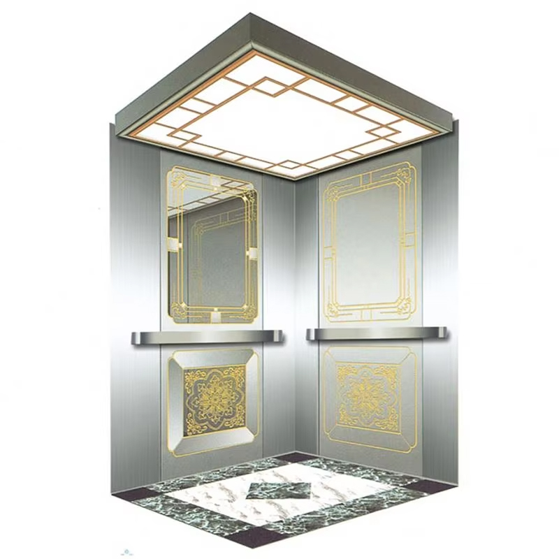 VTSP134 Passagiersliftcabine met energiezuinig LED-plafond Roestvrijstalen constructie ISO9001-gecertificeerd 1 jaar garantie