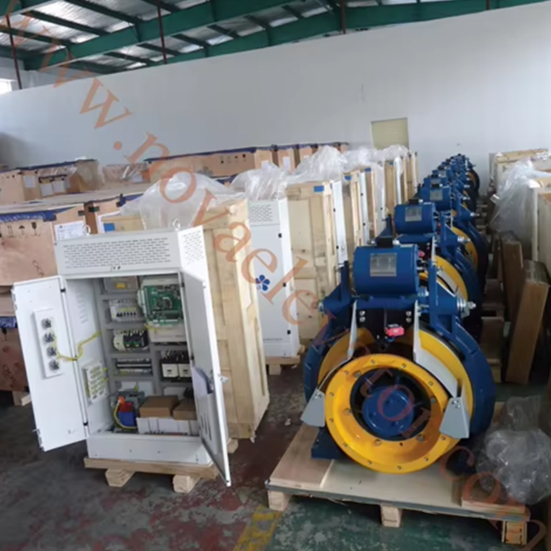 VTSP253 Montanari Moderne Gearless Tractiemachine MCG200 Appartement Gebruik Lift Onderdelen Lift Motor 800-1350KGS Motor Motor