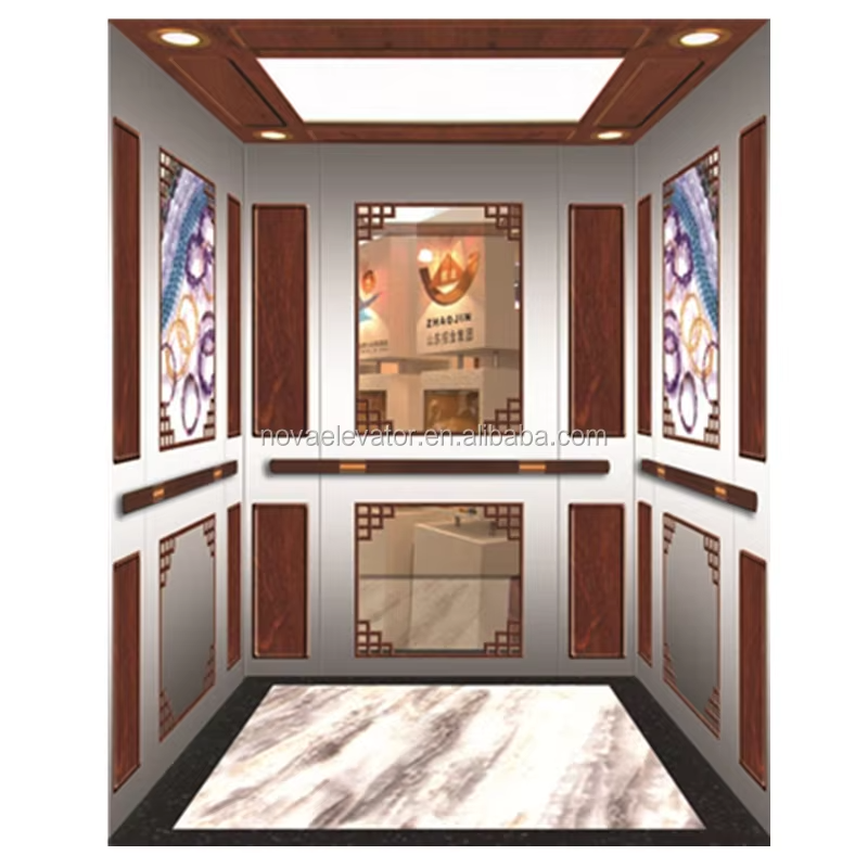 VTSP128 Liftonderdelen en -accessoires Premium observatieliftcabine met volledig glazen wanden